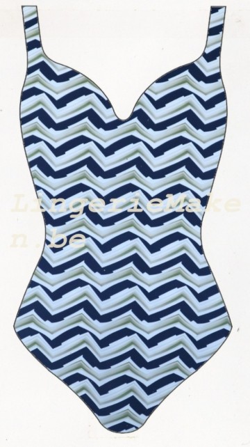 Blauw groen wit  op bord