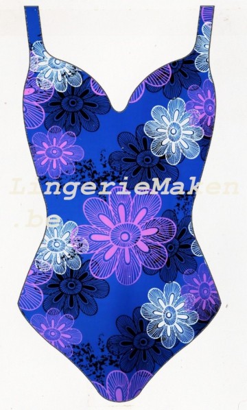 Bloemen op blauw bp bord