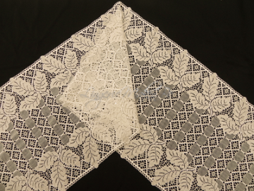 cremekleurig elastisch strokenkant 22 cm