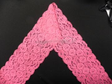 fuchsia-roze elastisch strokenkant 13 cm