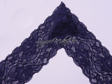 donkerblauw elastisch strokenkant 8 cm