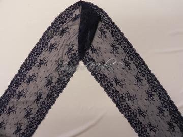 donkerblauw elastisch strokenkant 16 cm