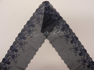 donkerblauw licht elastisch strokenkant 13 cm gespiegeld