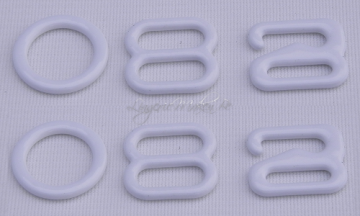 wit metalen oogjes, achtjes en haakjes 8 mm