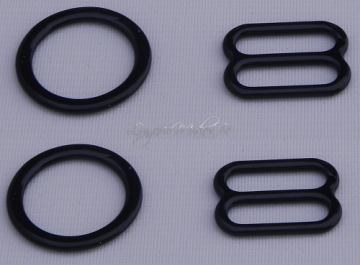 zwart metalen oogjes en achtjes12mm