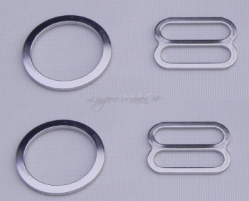 zilverkleurige metalen oogjes en achtjes met ronde vorm 12 mm